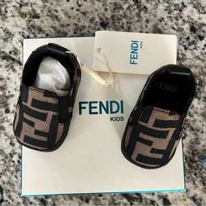 Authentic newborn unisex Fendi shoes (soft bottom)